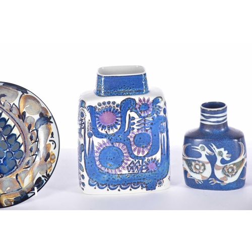 505 - Four pieces of Royal Copenhagen aluminia faience by Nils Thorsson, lot consists of two vases & two d... 