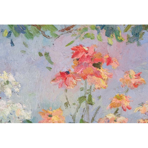 51 - Gursel Tunali (b.1960) Bulgarian, Summer Flowers, impasto oil on panel, signed to lower right corner... 