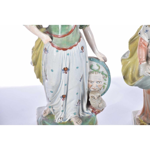 518 - A collection of early 19th century Staffordshire pearlware figures, including an Enoch Wood figure o... 