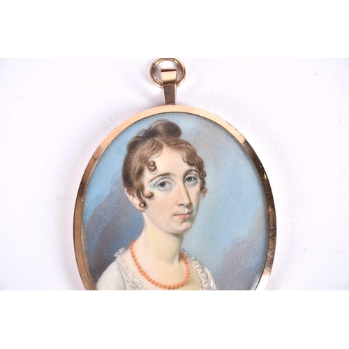 536 - Attributed to Thomas Richmond (1771-1837), an early 19th-century portrait miniature on ivory, the si... 