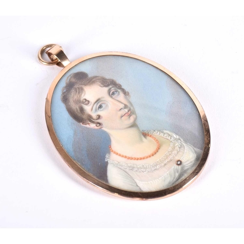 536 - Attributed to Thomas Richmond (1771-1837), an early 19th-century portrait miniature on ivory, the si... 