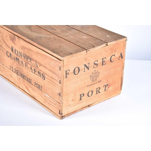 557 - Fonseca Guimaraens 1972 Vintage Port, an unopened wood case of 12 bottlesA private Bedfordshire coll... 