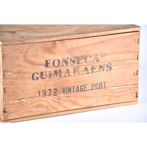 557 - Fonseca Guimaraens 1972 Vintage Port, an unopened wood case of 12 bottlesA private Bedfordshire coll... 