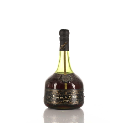 558 - A bottle of 1960 Armagnac de Montal, together with five bottles of D.O.M. Benedictine, two bottles o... 