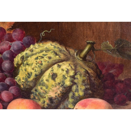 57 - Ada Margetts (19th century), 'His Master's Fruits', still life oil on canvas, signed and dated 1861,... 