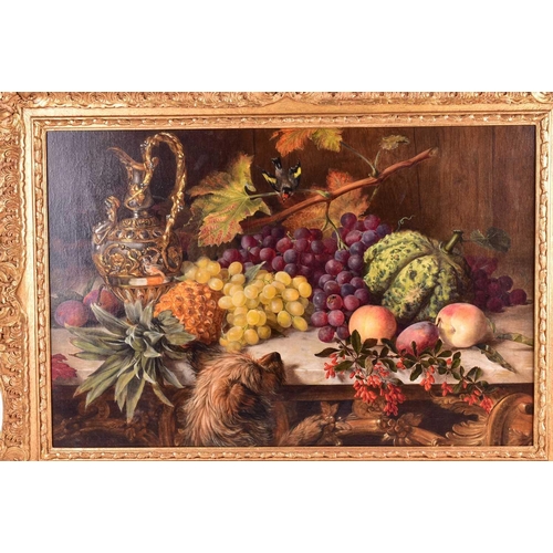 57 - Ada Margetts (19th century), 'His Master's Fruits', still life oil on canvas, signed and dated 1861,... 