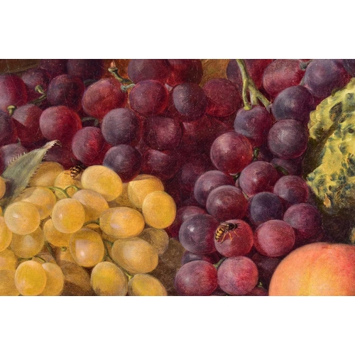 57 - Ada Margetts (19th century), 'His Master's Fruits', still life oil on canvas, signed and dated 1861,... 