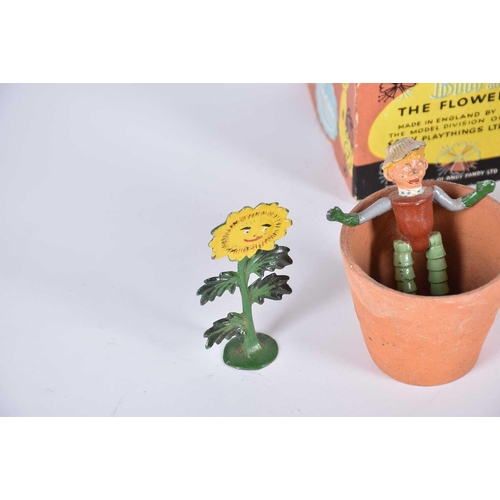 574 - Sacul Playthings Ltd 'Bill and Ben The Flowerpot Men', with Little Weed and two terracotta flowerpot... 