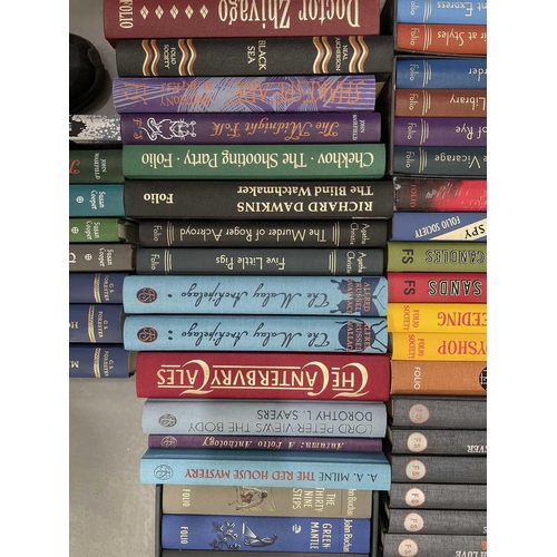 579 - A quantity of Folio Society books, to include Agatha Christie, Ian Fleming, John Buchan and others, ... 