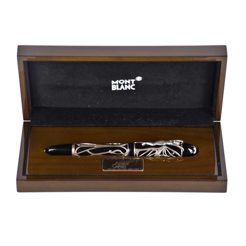 582 - A Montblanc 'Hommage a Andrew Carnegie' fountain pen, limited edition 4554/4810, the pen with applie... 