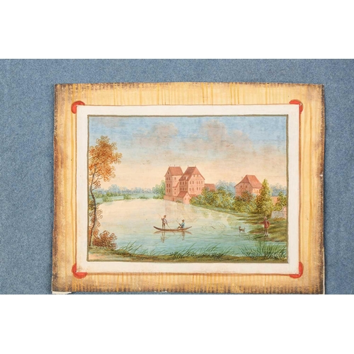 587 - An early 19th-century album or scrap book, containing many paintings, drawings, engravings and print... 