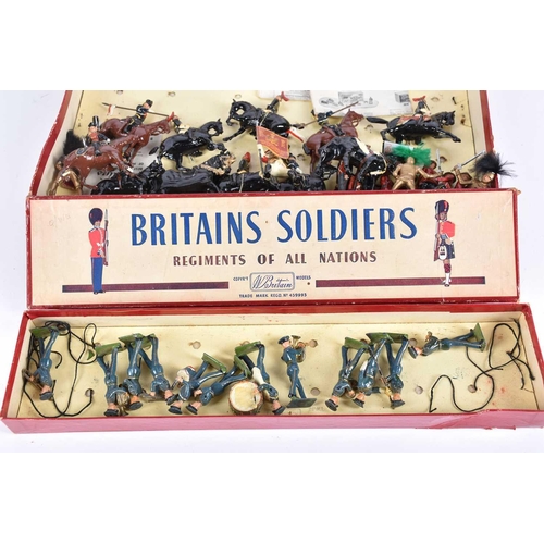 603 - A collection of Britains soldiers including eleven members of the RAF regimental band, 12 members of... 