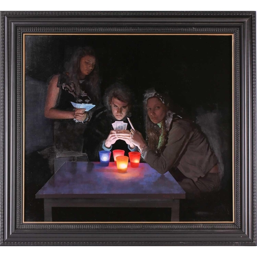 61 - † Peter Layzell (b.1962), 'The Partners', 2005, oil on panel, 57 cm x 63 cm in an ebonised frame.Pri... 