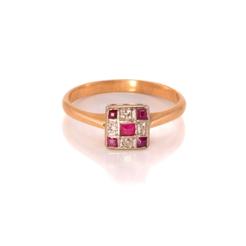 53 - Three multi-gem rings; A Victorian seed pearl and garnet ring in 15ct gold (three pearls deficit), C... 