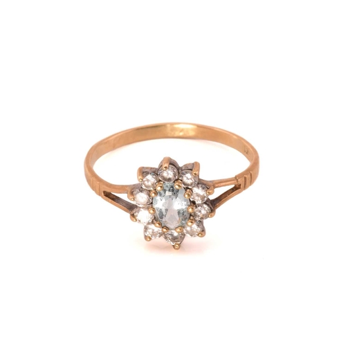 64 - A selection of gem-set rings; to include a CZ half hoop ring in 14ct gold, London 1994, size T; a tw... 