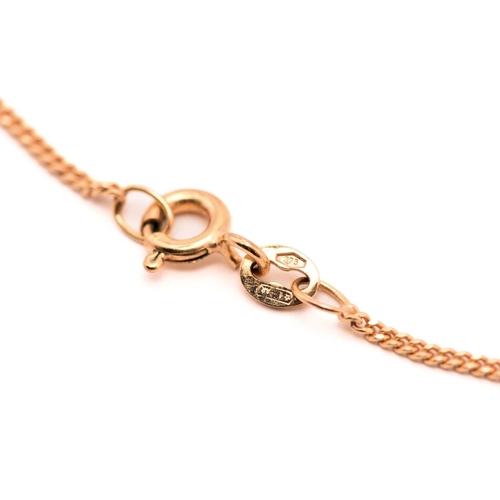 89 - An 18ct gold and diamond-set cross pendant on chain, consisting of eleven brilliant diamonds with an... 