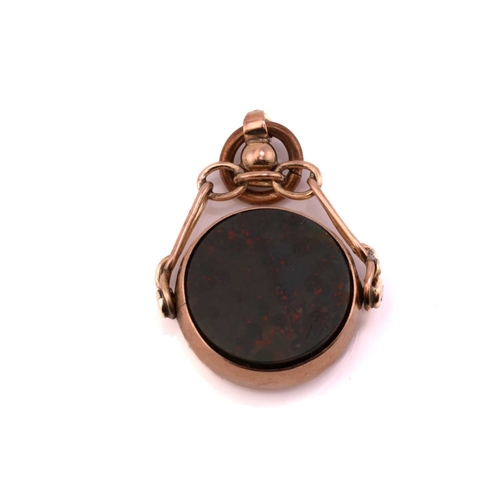 97 - A small mixture of 9ct gold jewellery and a cameo marcasite pendant; A helmet shell cameo brooch, in... 