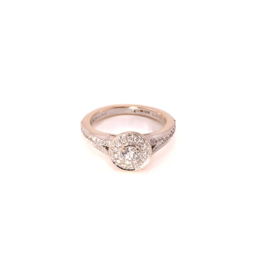 248 - Vera Wang - An 18ct gold diamond engagement ring, from the Vera Wang Love Collection, features a rou... 