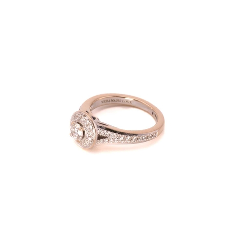 248 - Vera Wang - An 18ct gold diamond engagement ring, from the Vera Wang Love Collection, features a rou... 