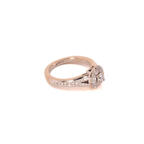 248 - Vera Wang - An 18ct gold diamond engagement ring, from the Vera Wang Love Collection, features a rou... 
