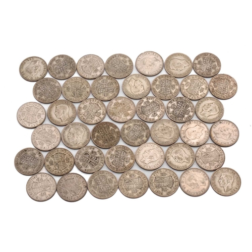 271 - A collection of world coins with two crowns, forty-two half-crowns, thirty-three two shillings and t... 