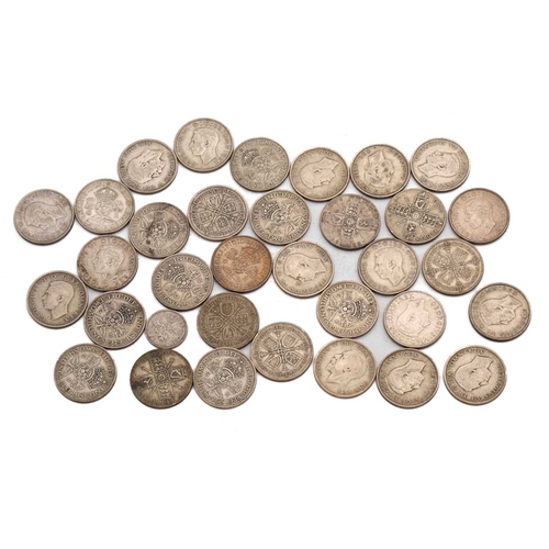 271 - A collection of world coins with two crowns, forty-two half-crowns, thirty-three two shillings and t... 