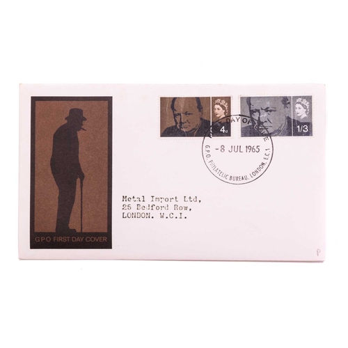274 - A set of collectable replicas of Sir Winston Churchill commemorative stamps in 18ct gold, after the ... 