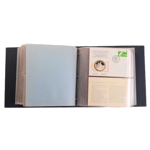 275 - International Society of Postmasters commemorative album, 1975-1977, thirty six First Day Covers eac... 
