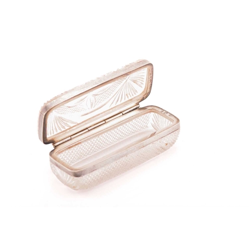 286 - A Victorian silver and cut glass toothpick box, London 1894, by The Gold & Silversmiths company, tog... 