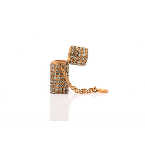 287 - Collection of small Continental objects of virtue including a French gilt metal scent bottle painted... 