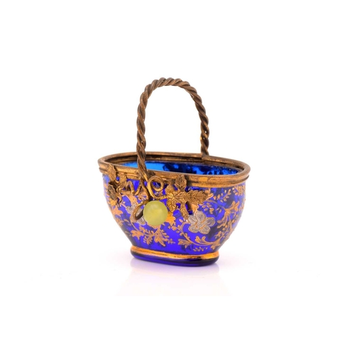 287 - Collection of small Continental objects of virtue including a French gilt metal scent bottle painted... 