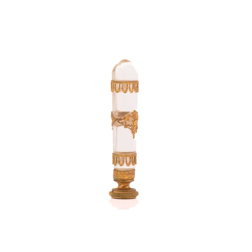 287 - Collection of small Continental objects of virtue including a French gilt metal scent bottle painted... 
