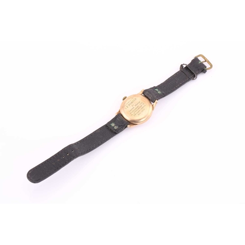 294 - A Smiths De Luxe 9ct gold wrist watch, with a 'Made in London' 17 jewels hand-wound movement in a 9c... 