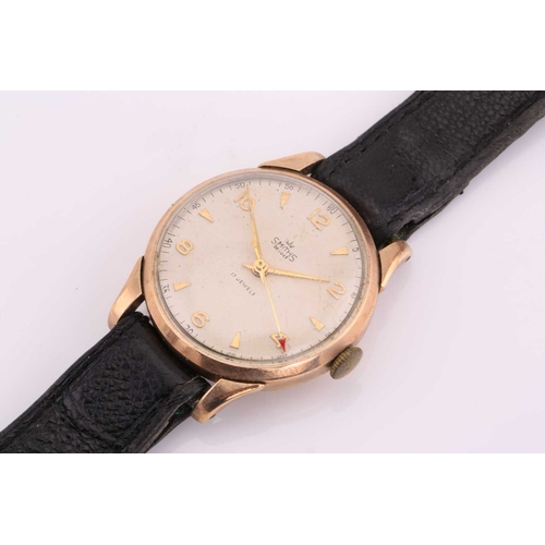 294 - A Smiths De Luxe 9ct gold wrist watch, with a 'Made in London' 17 jewels hand-wound movement in a 9c... 