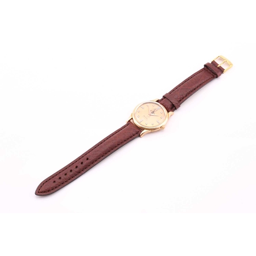 296 - A highly collectable 18ct rose gold and diamond Omega Constellation wristwatch, featuring a portrait... 