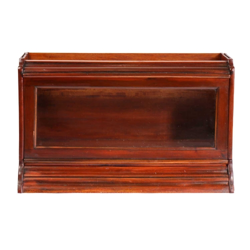 154 - A five-section mahogany Globe Wernicke style modular bookcase, probably 20th century, each section l... 