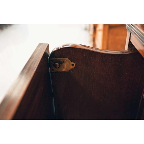 157 - A George IV mahogany secretaire bookcase with astragal glazed upper section enclosing adjustable she... 