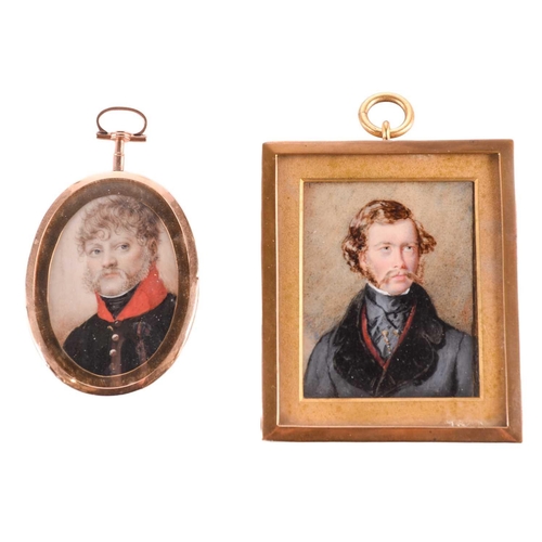 176 - A late Victorian rectangular bust-length portrait miniature on ivory panel of Edward Walter. Bonham ... 