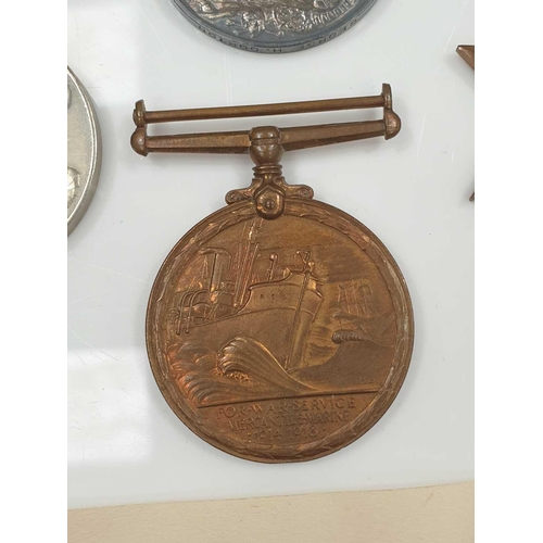 182 - A WWI medal group to Lt. T B Pugh (R.N.R), together with a further WW1 Campaign Medal and Mercantile... 