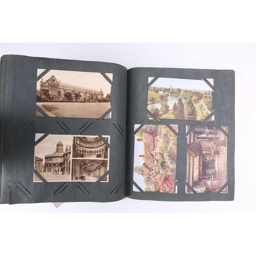 197 - A vintage postcard album containing many colour and sepia postcards including Mabel Lucy Attwell, Ma... 