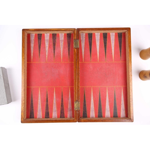 199 - A Chinese early 20th century cased bamboo and bone Mahjong set with tile trays marked for the geogra... 