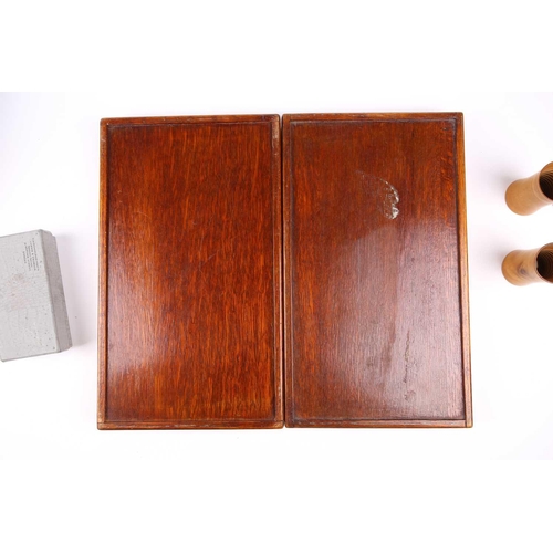 199 - A Chinese early 20th century cased bamboo and bone Mahjong set with tile trays marked for the geogra... 