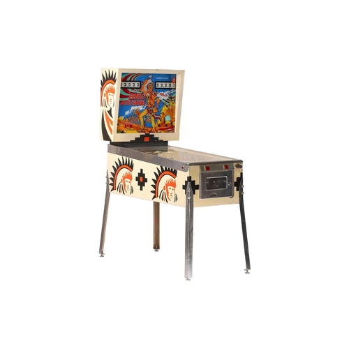 201 - A vintage (1973?) D. Gottlieb & Company 'Big-Brave' two-player pinball machine, with painted graphic... 