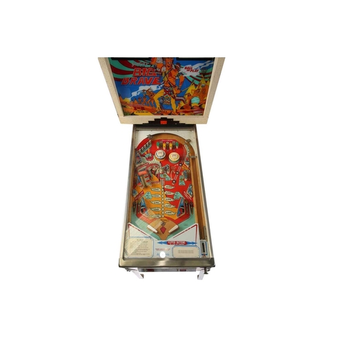 201 - A vintage (1973?) D. Gottlieb & Company 'Big-Brave' two-player pinball machine, with painted graphic... 