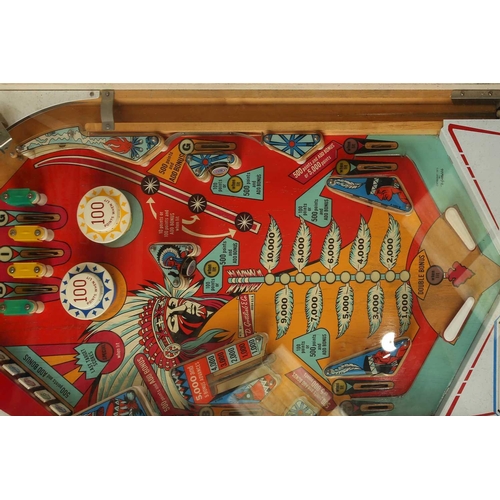 201 - A vintage (1973?) D. Gottlieb & Company 'Big-Brave' two-player pinball machine, with painted graphic... 