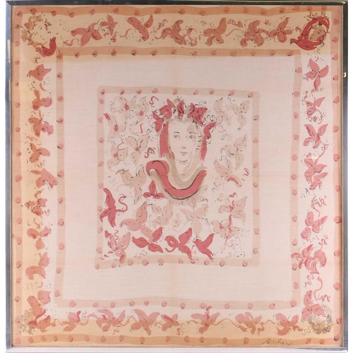 203 - A group of three Ascher silk scarves, to include one in the ‘Contrebandier‘ pattern designed by Piet... 