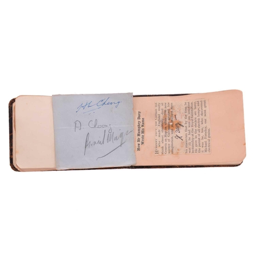 204 - A mid-20th century autograph book, containing numerous signatures to include, Isobel Cripps (1891-19... 