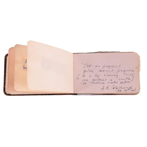 204 - A mid-20th century autograph book, containing numerous signatures to include, Isobel Cripps (1891-19... 