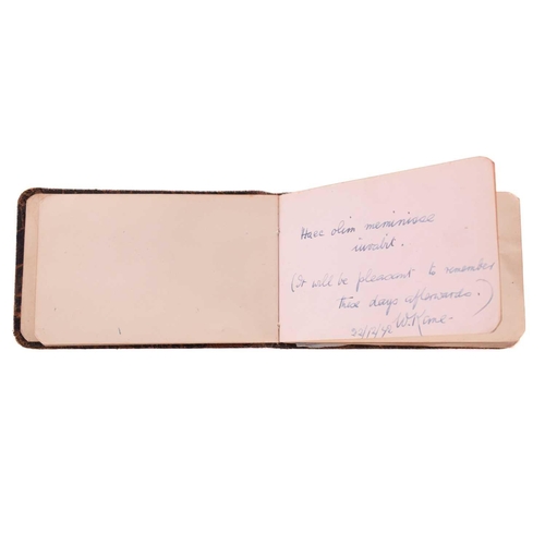 204 - A mid-20th century autograph book, containing numerous signatures to include, Isobel Cripps (1891-19... 