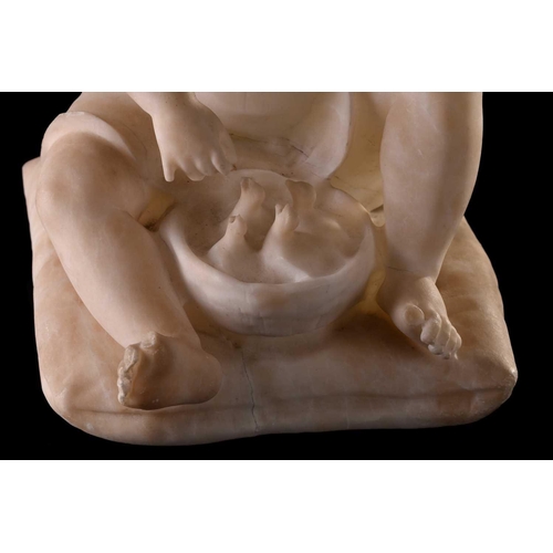 216 - In the manner of Antonio Frilli (Florentine 1860-1920) A late19th-century carved alabaster sculpture... 